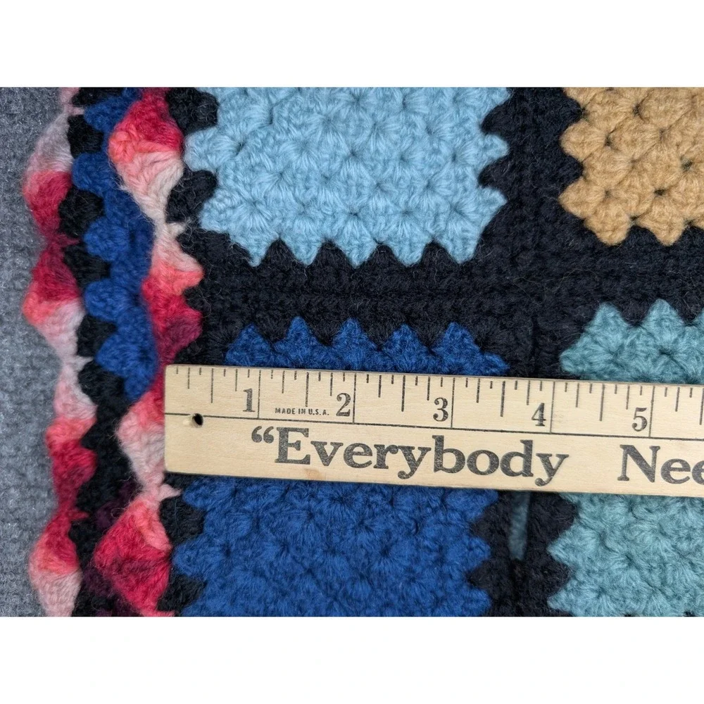 Handmade‎ Crochet Granny Square Bed/ Sofa Couch Runner 58x38 Multicolored READ
